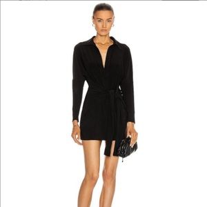 Norma Kamali Tie Front Dress in Black